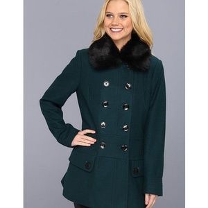 SOLD Emerald Green Wool-Blend Coat, M